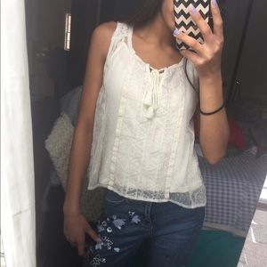 American Eagle Layered Lace Tank